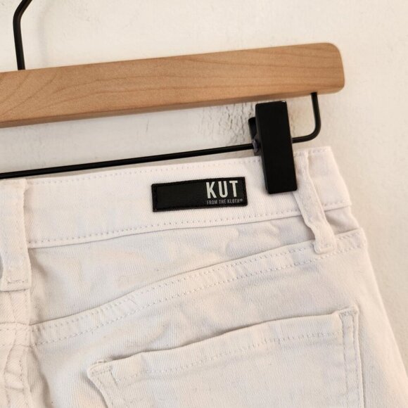 Kut from the Kloth White Jeans Donna Ankle Skinny Denim Women's 4 - Picture 7 of 10